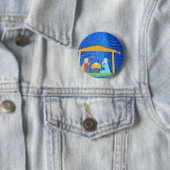 De Geboorte Ronde Button 5,7 Cm (In situ)