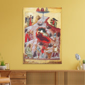 De Geboorte, Russisch icoon, 16e eeuw Canvas Afdruk (Insitu (Woonkamer))