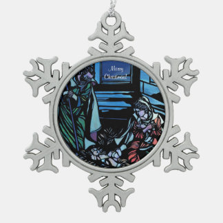 De Geboorte Tin Sneeuwvlok Ornament