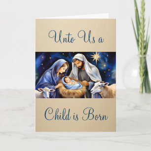 De geboorte van baby Jezus kerstgroeten Feestdagen Kaart