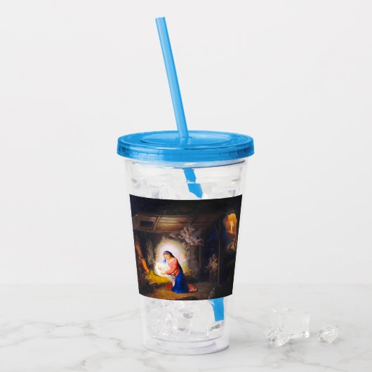 De Geboorte van Christus Acryl Drinkbeker (Voorkant ijs)