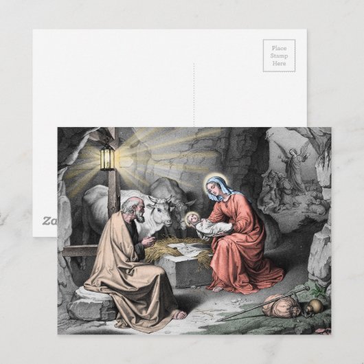De geboorte van Christus Briefkaart (Voorkant / Achterkant)