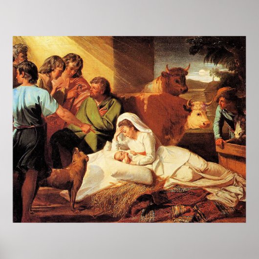 De Geboorte van Christus door John Singleton Cople Poster (Voorkant)