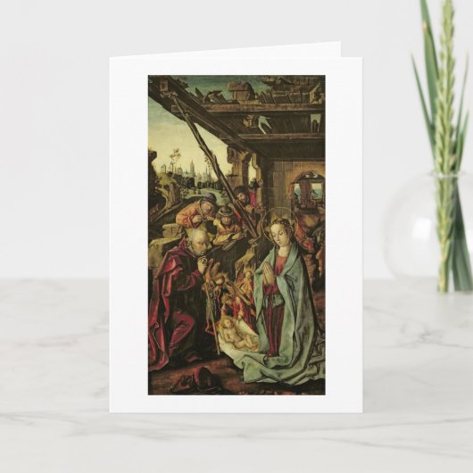 De geboorte van Christus Feestdagen Kaart (Voorkant)