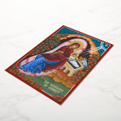 De Geboorte van Christus Folie Feestdagenkaart (Gedraaid)