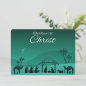 De Geboorte van Christus Kerstkaart (Staand voorkant)