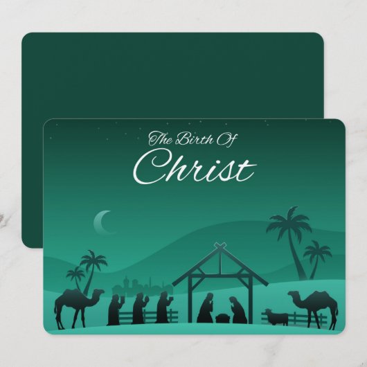 De Geboorte van Christus Kerstkaart (Voorkant / Achterkant)