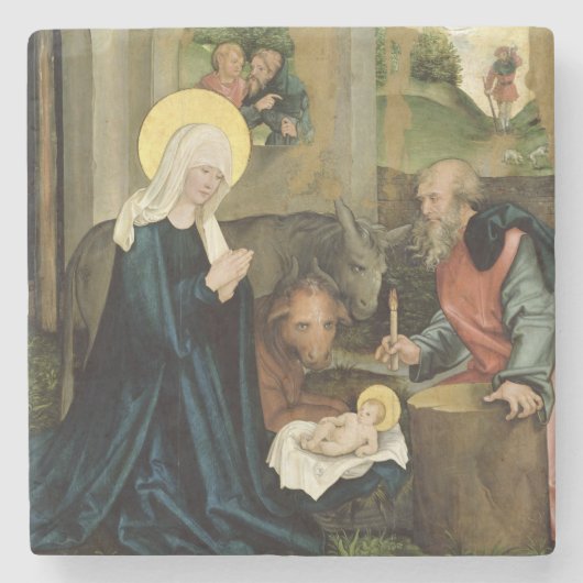 De geboorte van Christus Stenen Onderzetter (Voorkant)