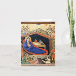 De Geboorte van Christus van Duccio, Engelse Feestdagen Kaart