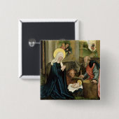 De geboorte van Christus Vierkante Button 5,1 Cm (Voorkant /achterkant)