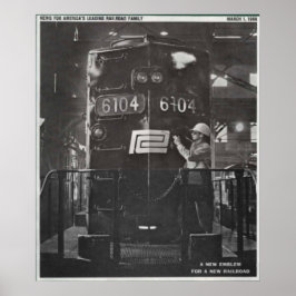 De geboorte van de centrale spoorweg Penn Poster