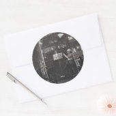 De geboorte van de centrale spoorweg Penn Ronde Sticker (Envelop)