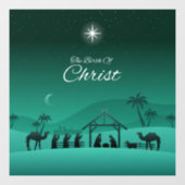 De geboorte van de Christus Natitivity Scene Windo Raamsticker (Vel)