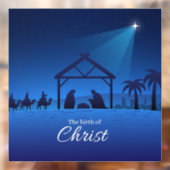 De geboorte van de Christus Nativiteitsscène  Raamsticker (Vel 2)