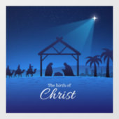 De geboorte van de Christus Nativiteitsscène  Raamsticker (Vel)