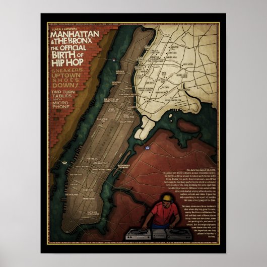 De geboorte van de Hip Hop Poster (Voorkant)