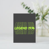 De geboorte van de legende 1974 feestdagenkaart (Staand voorkant)