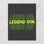 De geboorte van de legende 1974 feestdagenkaart (Voorkant)