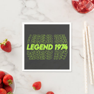 De geboorte van de legende 1974 servet