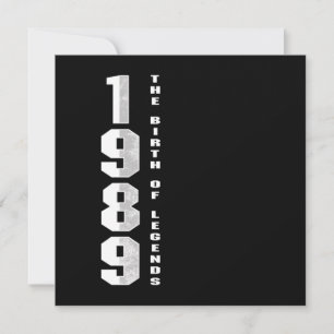 De geboorte van de legenden 1989 31 e geboorte-dag kaart
