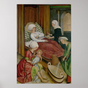 De geboorte van de maagd, c.1500 poster