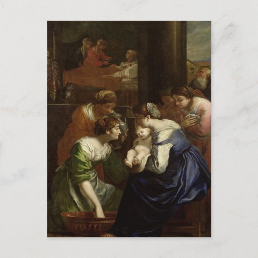 De geboorte van de maagd, c.1620 briefkaart (Voorkant)