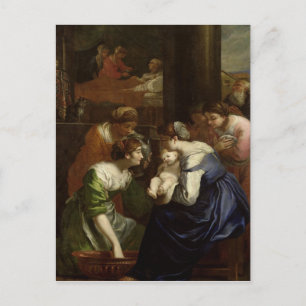 De geboorte van de maagd, c.1620 briefkaart