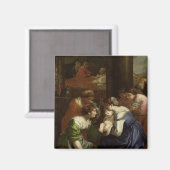 De geboorte van de maagd, c.1620 magneet (Voorkant / Achterkant)