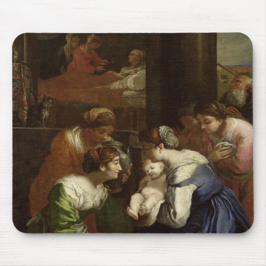 De geboorte van de maagd, c.1620 muismat (Voorkant)
