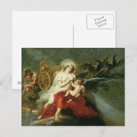 De geboorte van de Melkweg, 1668 Briefkaart (Voorkant / Achterkant)