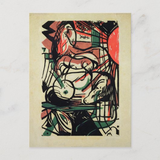 De geboorte van de paarden, 1913 briefkaart (Voorkant)