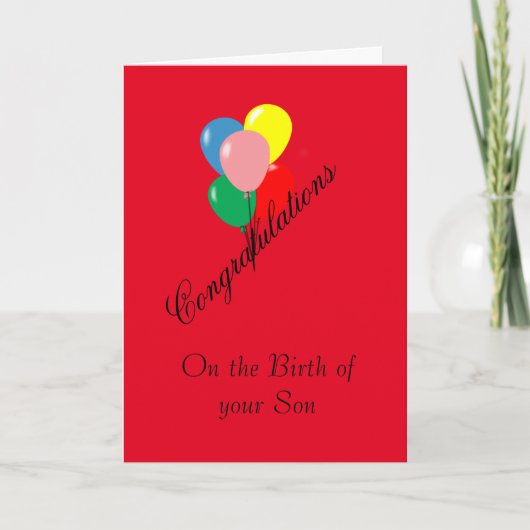 De geboorte van de Zoon van gelukwensen Kaart (Voorkant)