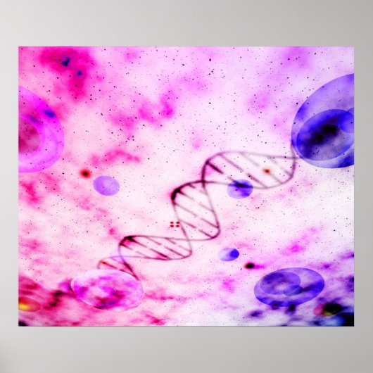 De geboorte van een DNA molecuul Poster (Voorkant)