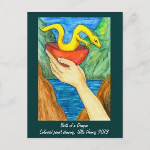 De geboorte van een drakenBriefkaart Briefkaart
