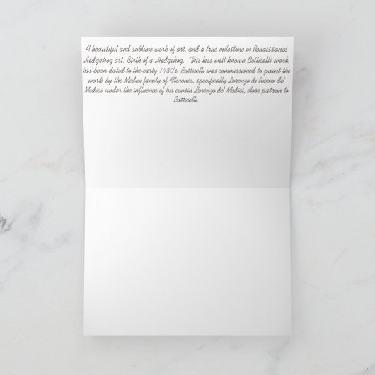 De geboorte van een Hedgehog Kaart (Binnen)