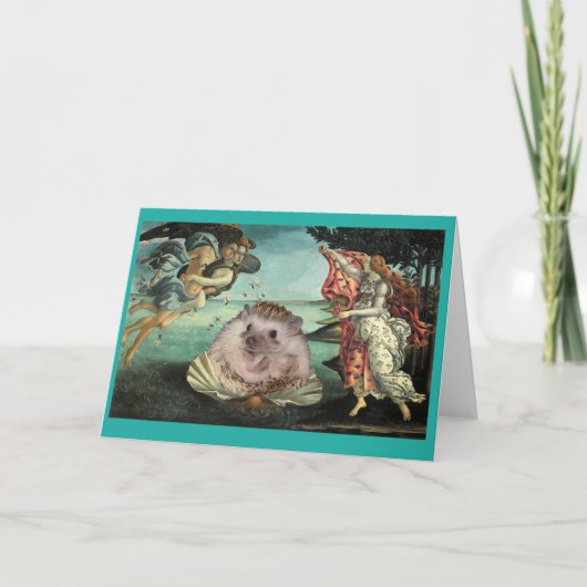 De geboorte van een Hedgehog Kaart (Voorkant)