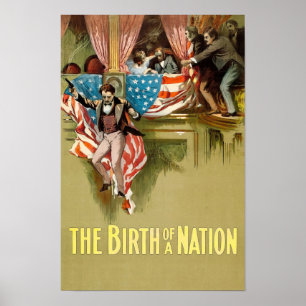 De Geboorte van een Natie 1915 Klassieke Film Poster