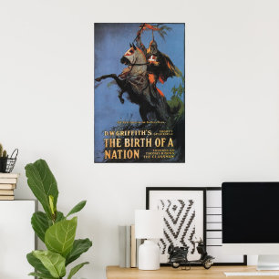 De Geboorte van een Natie 1915 Silent Movie Poster
