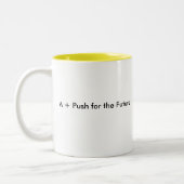 De geboorte van een nieuw tijdperk tweekleurige koffiemok (Links)