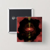 De geboorte van een ster vierkante button 5,1 cm (Voorkant /achterkant)