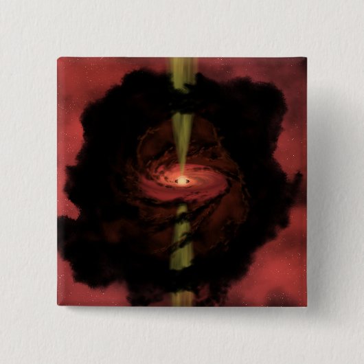 De geboorte van een ster vierkante button 5,1 cm (Voorkant)