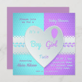 De geboorte van een tweeling Baby shower Kaart (Voorkant / Achterkant)