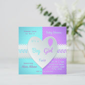 De geboorte van een tweeling Baby shower Kaart (Staand voorkant)