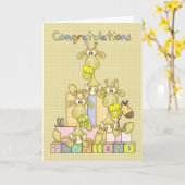 De Geboorte van gelukwensen van het Wenskaart van Kaart (Gele Bloem)