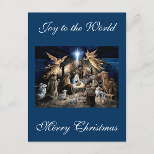 De geboorte van het kindje Jezus Kerstgroeten Briefkaart