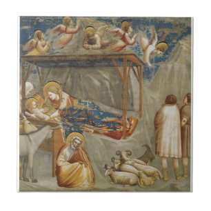 De Geboorte van Jezus Christus door Giotto Tegeltje