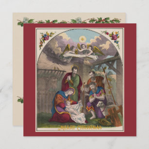 De geboorte van Jezus Christus Platte Kaart