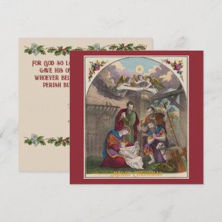 De geboorte van Jezus Christus Platte Kaart
