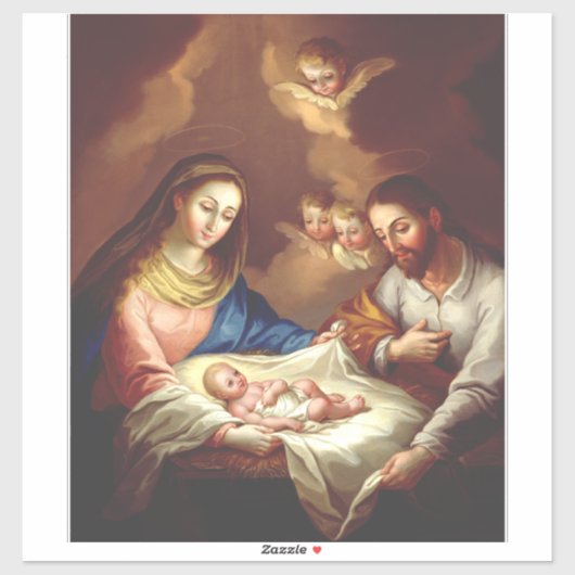 De geboorte van Jezus Christus Sticker (Vel)