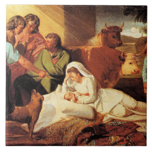 De Geboorte van Jezus door John Singleton Copley Tegeltje